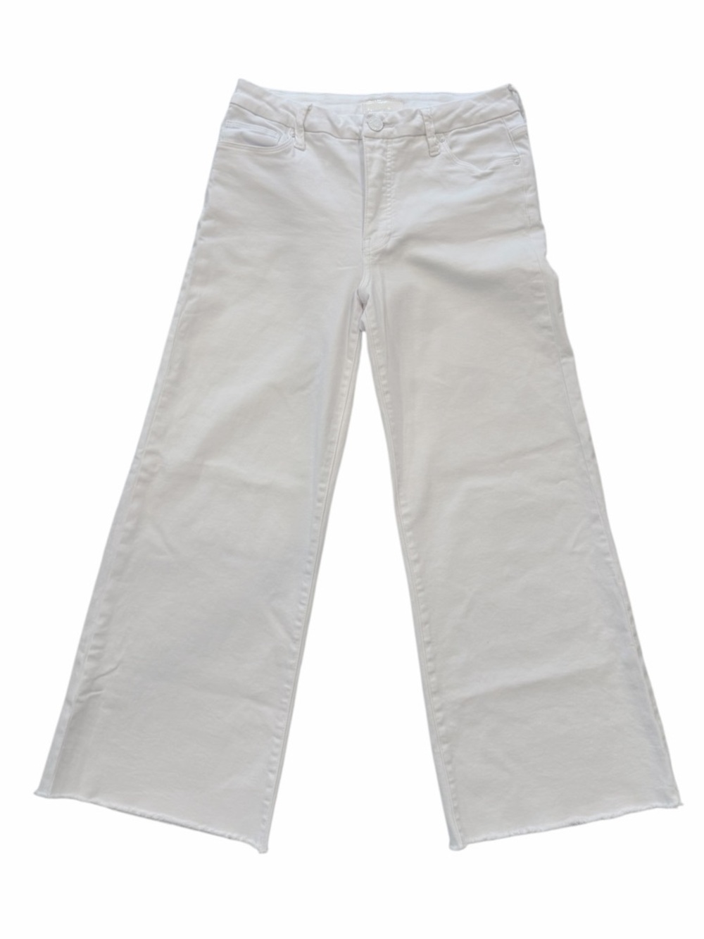 ✨ KUT From The Kloth Meg Fab Ab Wide Leg Crop Jeans White Size 6 - Picture 2 of 8